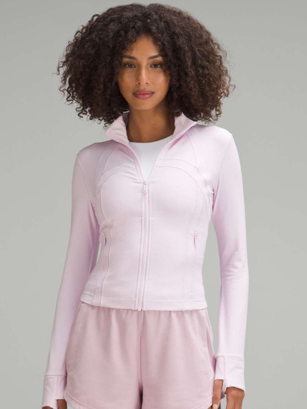 Lululemon athletica Cropped Define Jacket in Meadowsweet Pink
